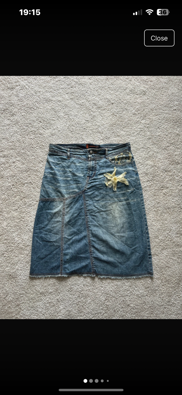 denim midi skirt product bought at British Heart Foundation for £5.00