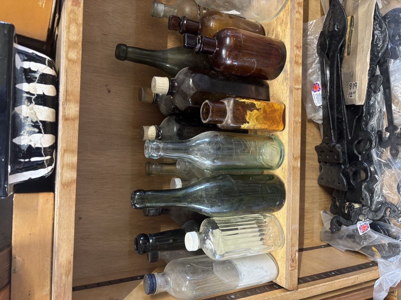 Beautiful bottles bought at Diplock's Yard
