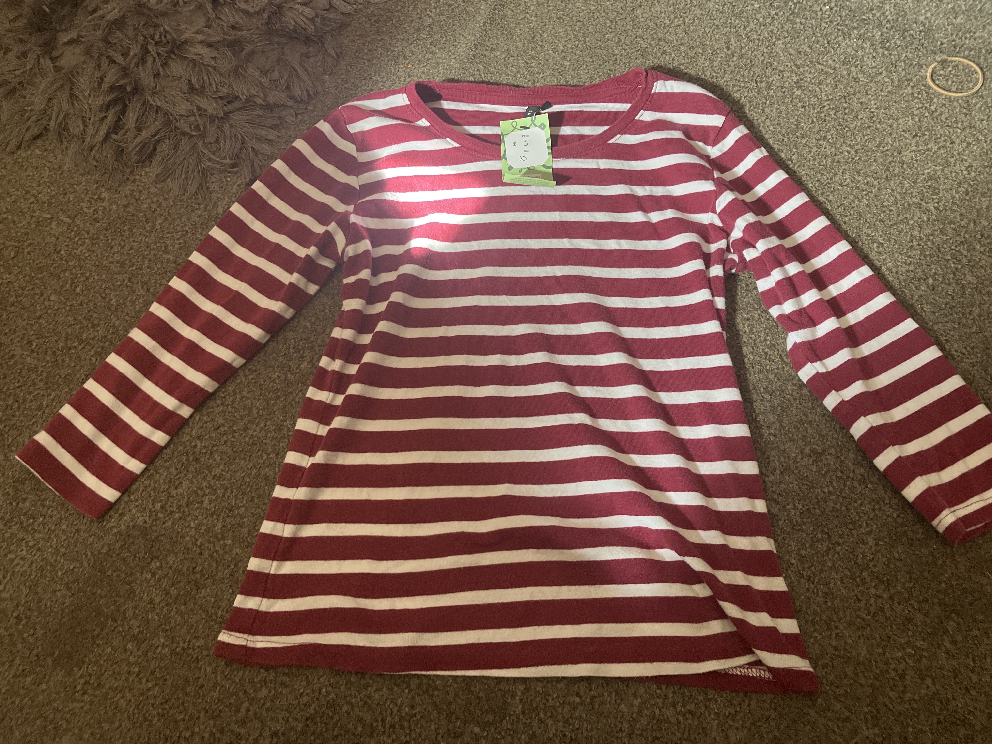 Essentials 3/4 sleeve top bought at Barnardo's Donation Centre for Β£1.00