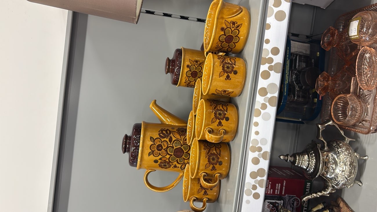 Retro tea set product bought at Cancer Research UK for £10.00