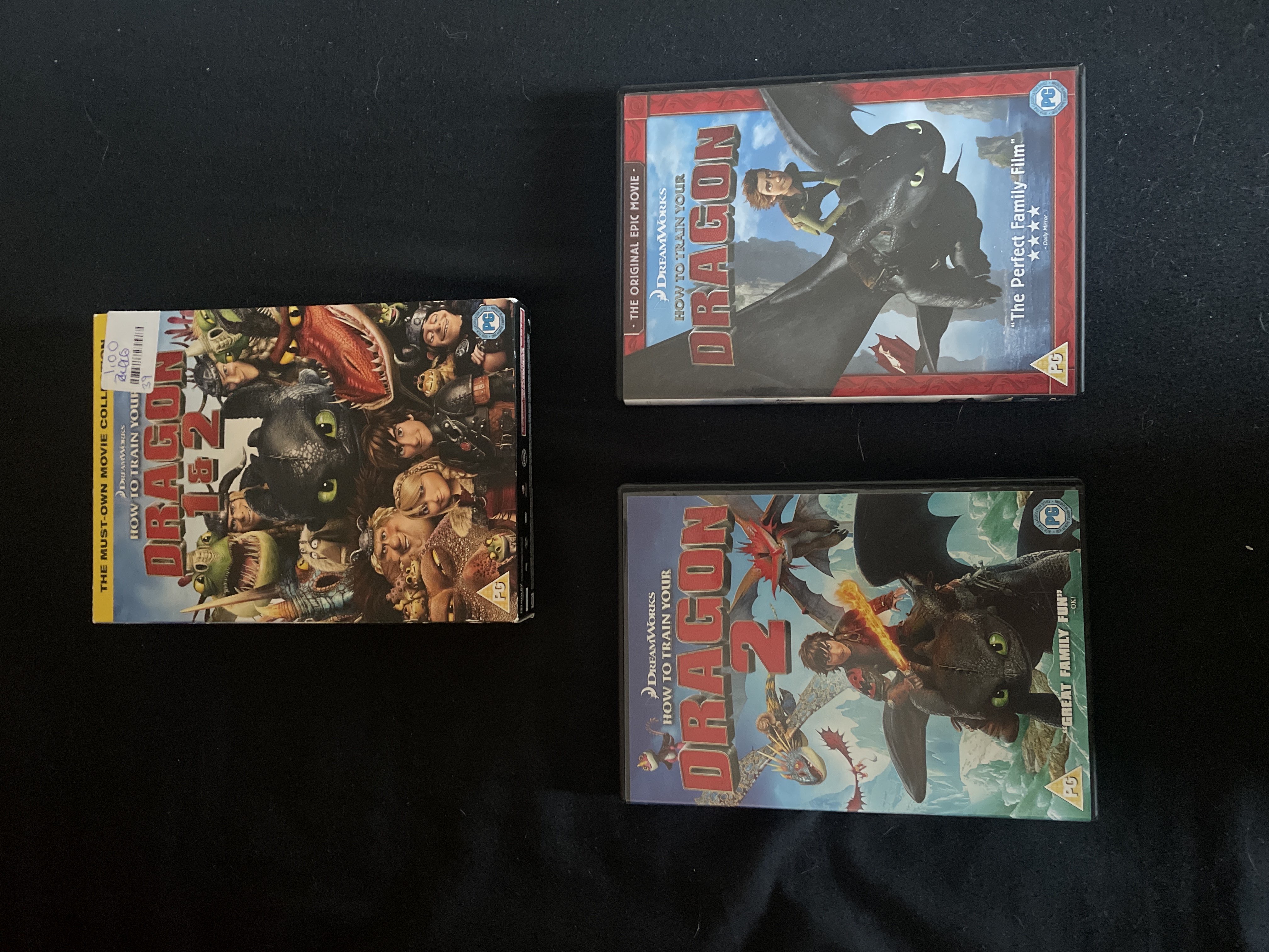 how to train your dragon 1 & 2 movie collection product bought at Blue Cross charity shop for £1.00