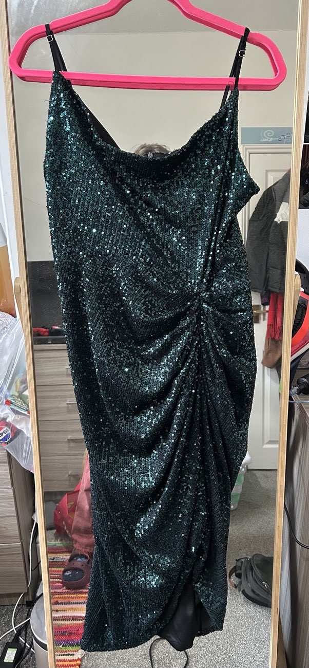 Green Sequin Dress from Quiz product bought at Cancer Research UK for £8.00