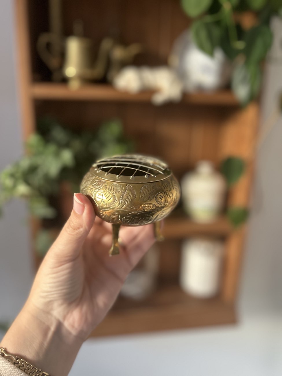 Brass posey vase bought at Titchfield Car Boot Sale for £0.50