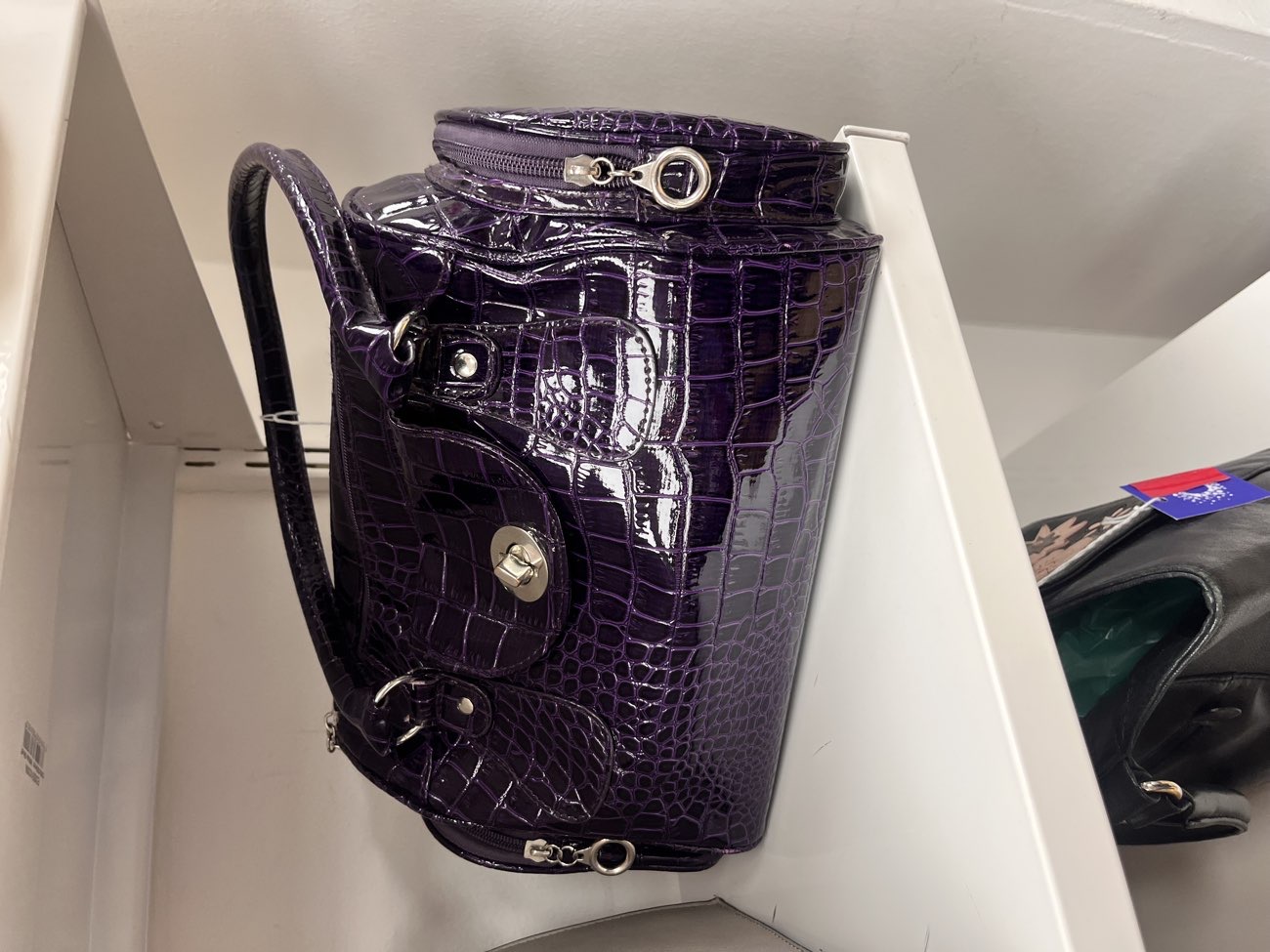 Y2K purple handbag (sadly didn’t purchase it as purple isn’t my colour) product bought at Cancer Research UK for £6.00