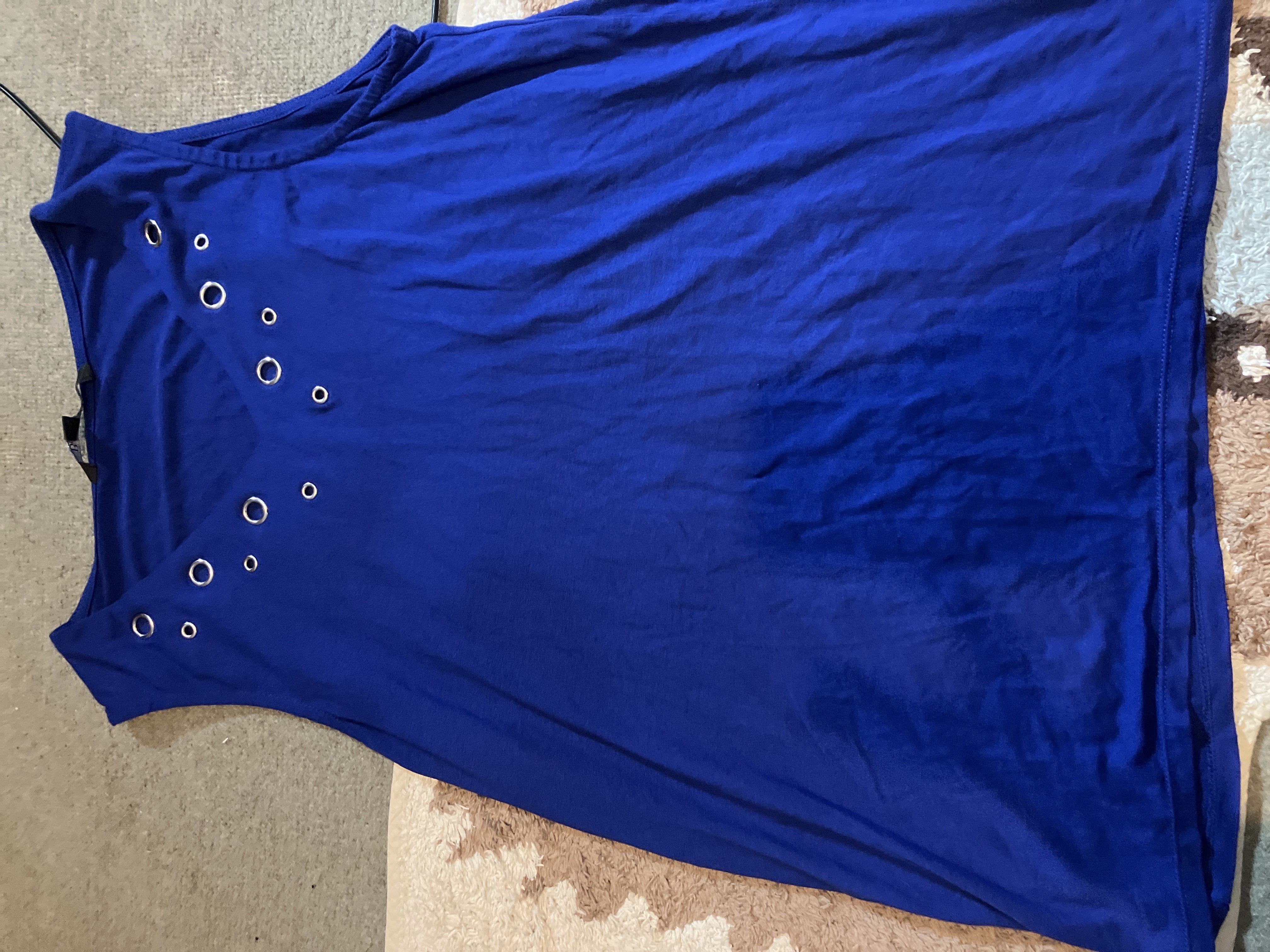 Y2K blue top bought at British Heart Foundation for Β£1.00