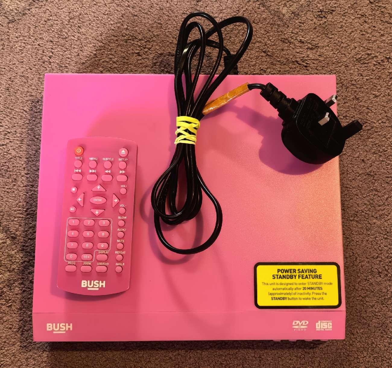 Pink DVD Player bought at British Heart Foundation for £18.00