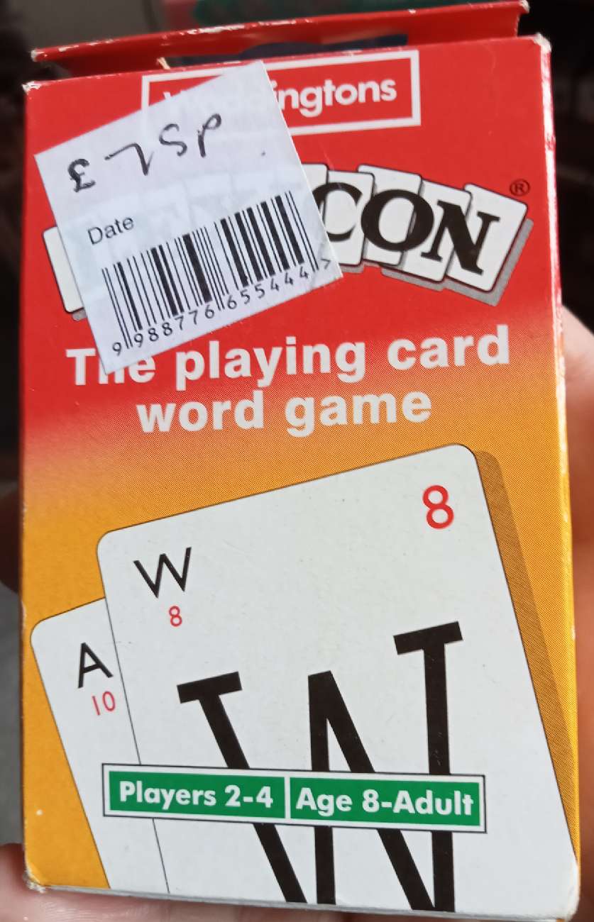 Lexicon Card Game bought at Age UK Charity Shop for £0.75