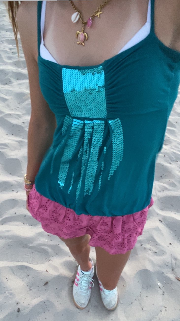 Sparkle teal top bought at Blue Cross