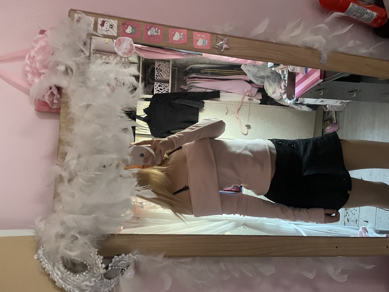 pink off the shoulder top bought at Friends of Asthma for €1.00