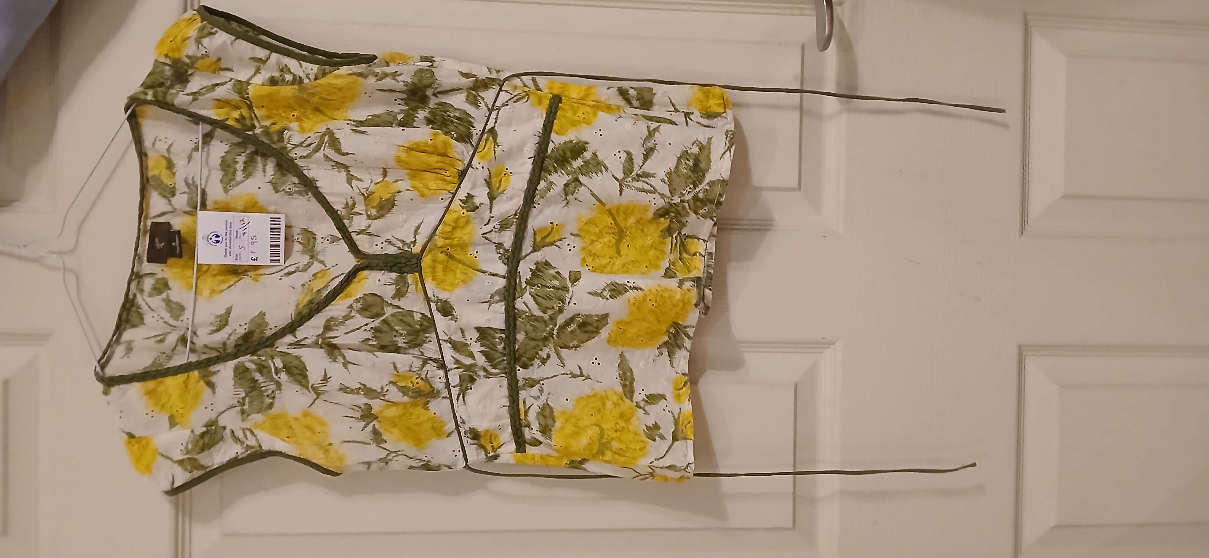 Summery top bought at Mary Stevens Hospice for £1.95