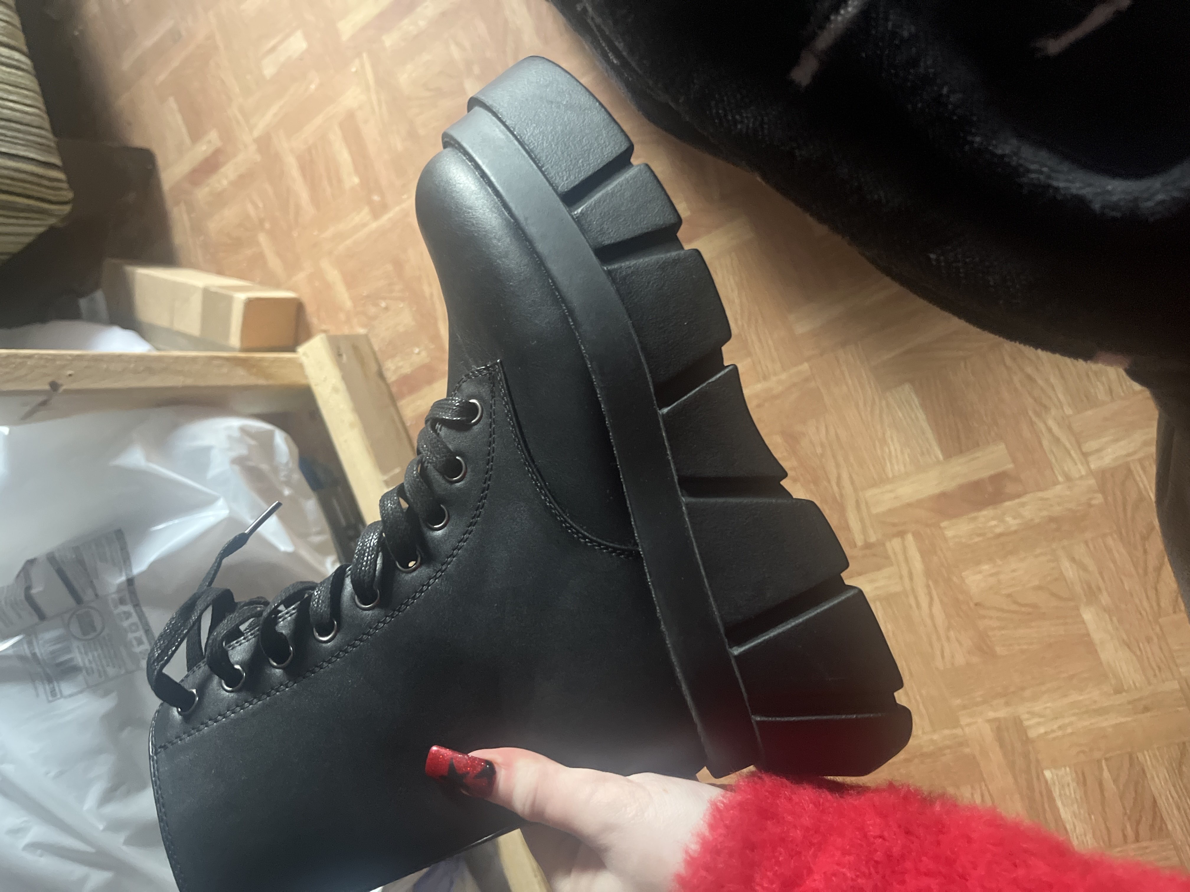 plt chunky boots bought at Renewal North West for £5.00