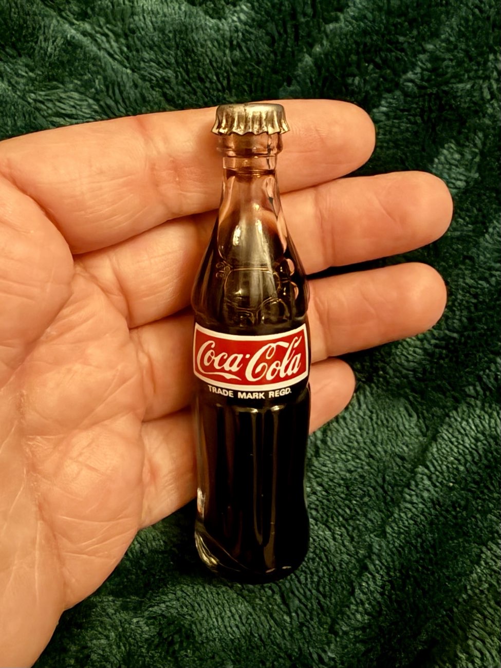 Tiny Coca Cola bottle. I also got a vase. Both for £1 bought at Hindlip Car Boot Sale for £1.00