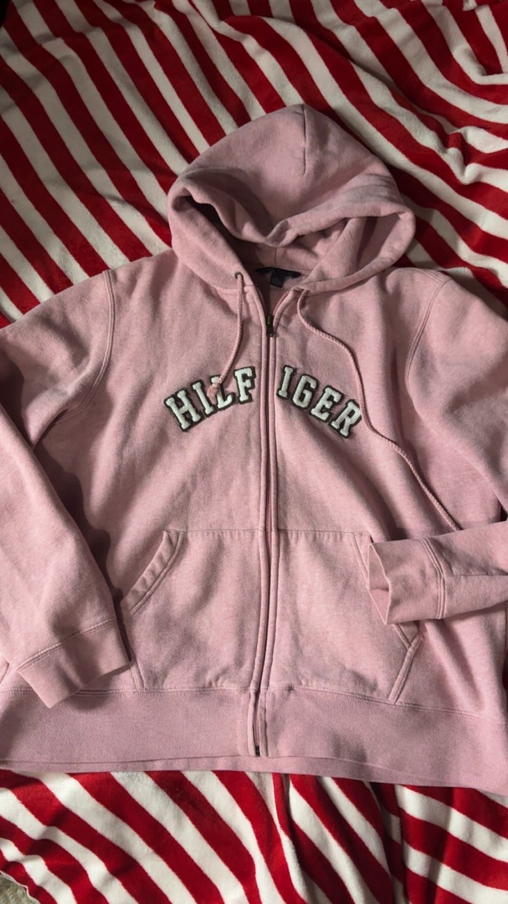 pink tommy hilfiger zip hoodie bought at Cancer Research UK for £10.00