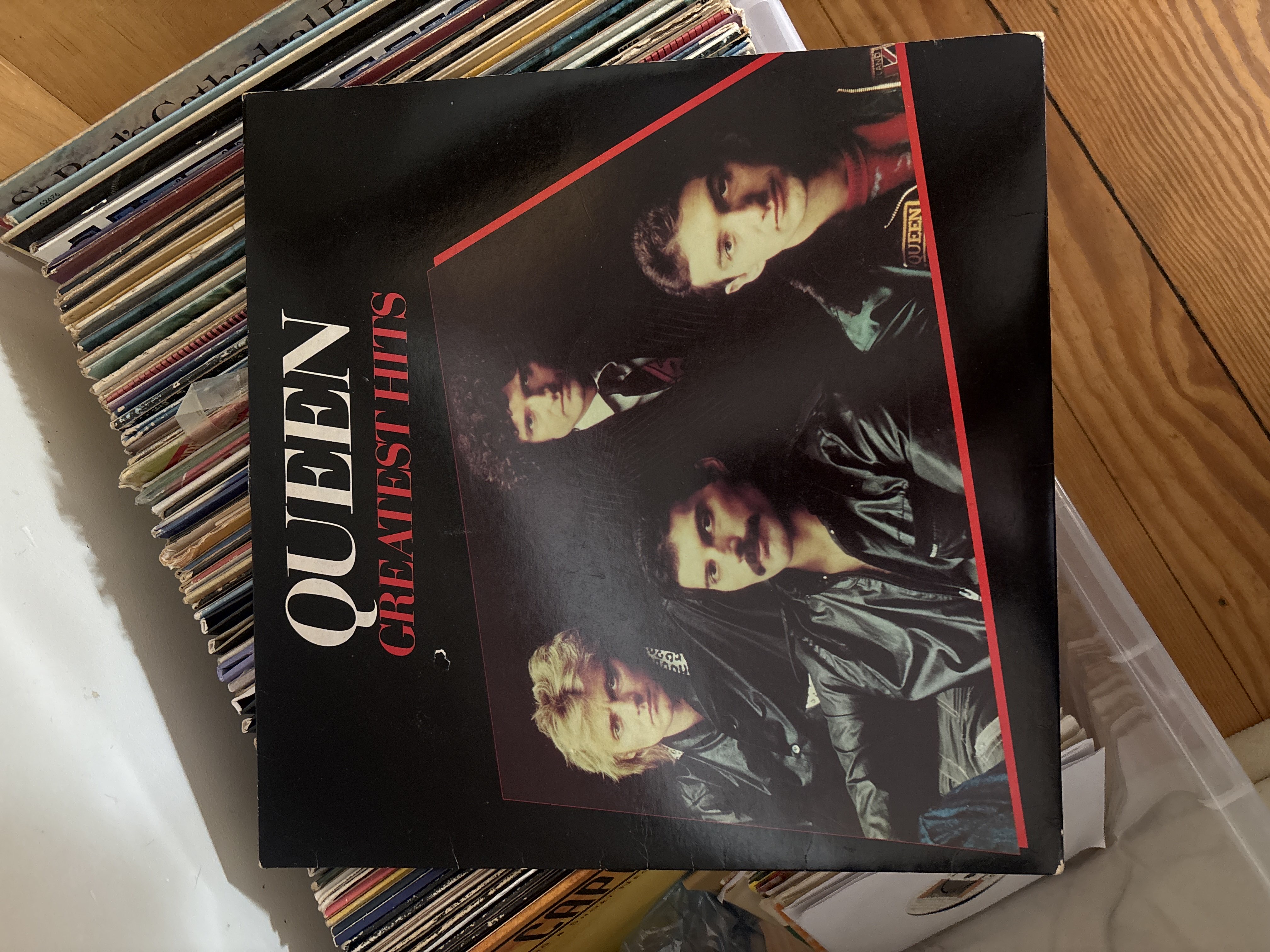 Queen Greatest Hits original vinyl bought at Dorothy House Hospice for Β£1.00