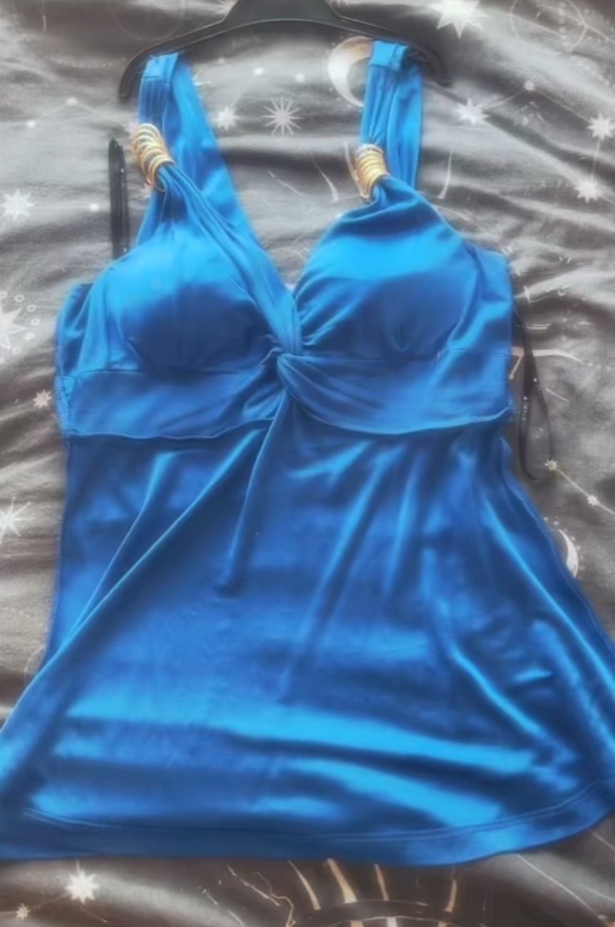 gorgeous Y2K blue club top 💙 bought at Oxfam Shop for £6.00