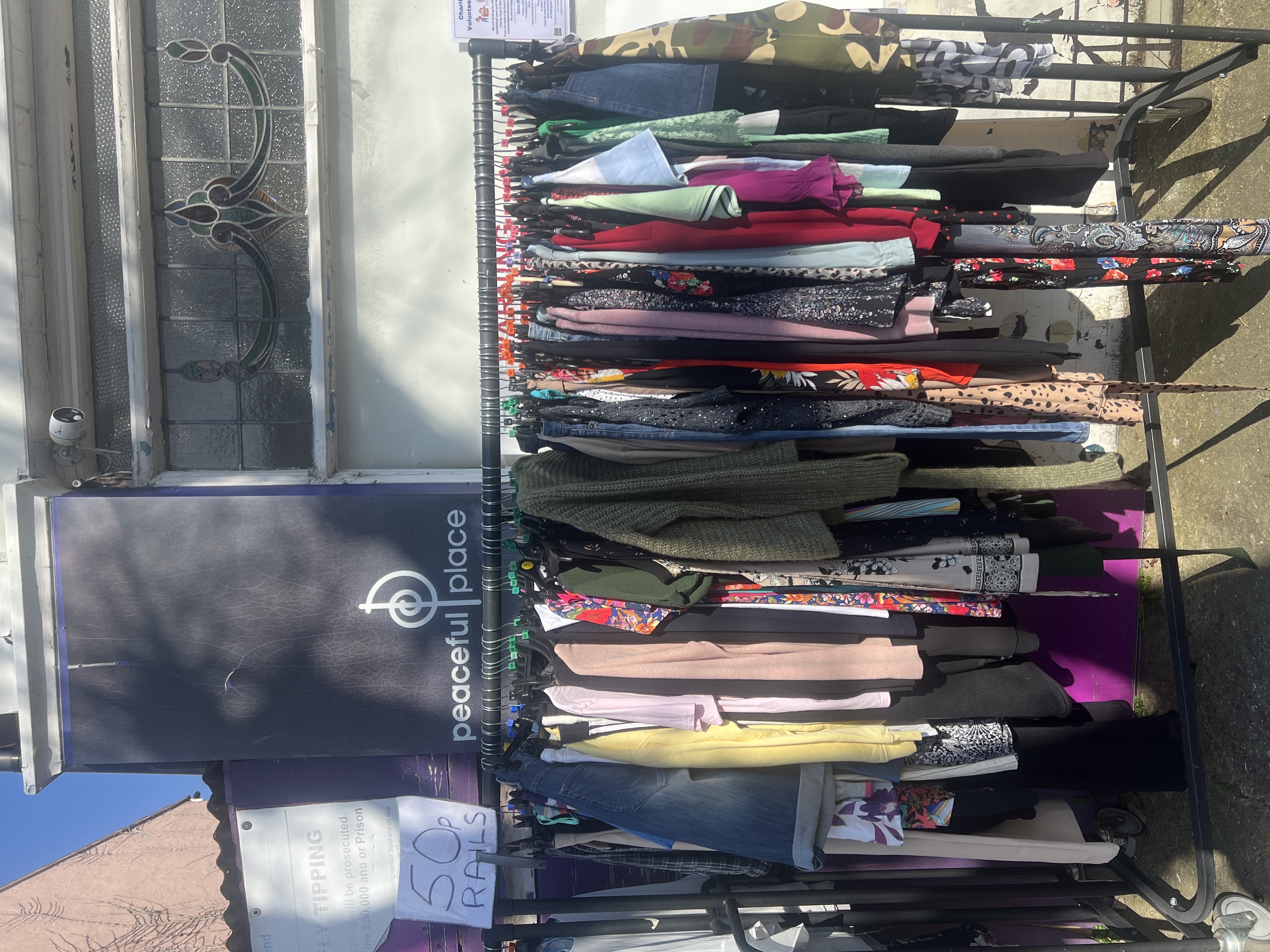 50p clothing rails!! bought at Peaceful Place