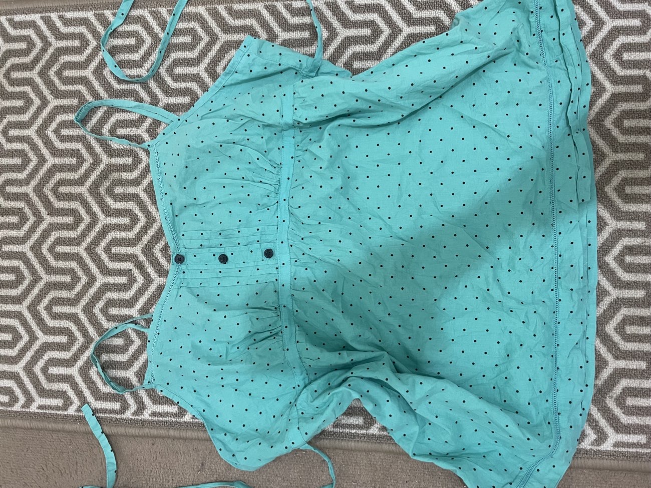 teal and black polka dot cami bought at Midlands Air Ambulance Charity Shop for £1.00