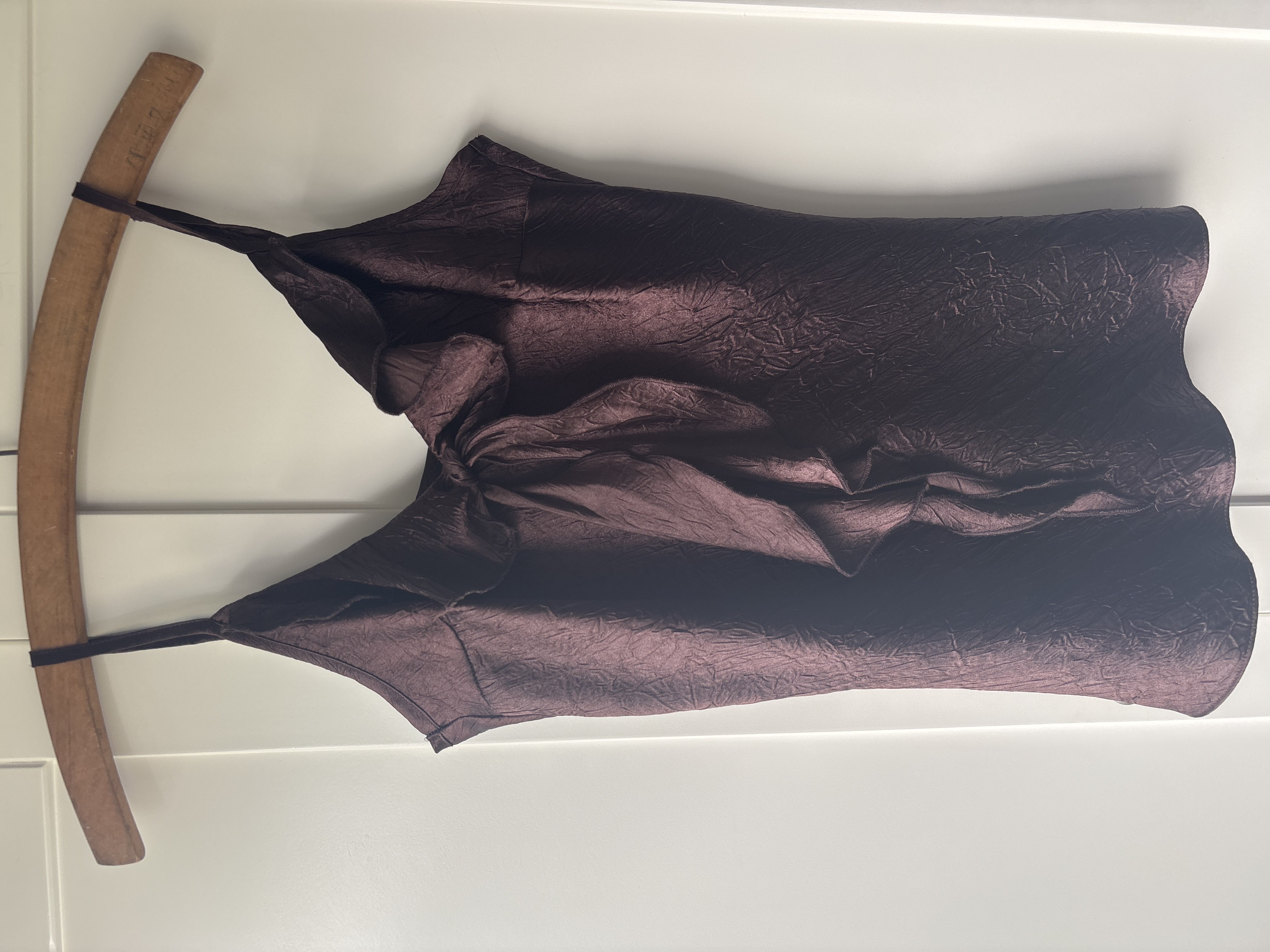 brown silk jasper conran jeans bow top bought at Rhyl Car Boot Sale for £1.00