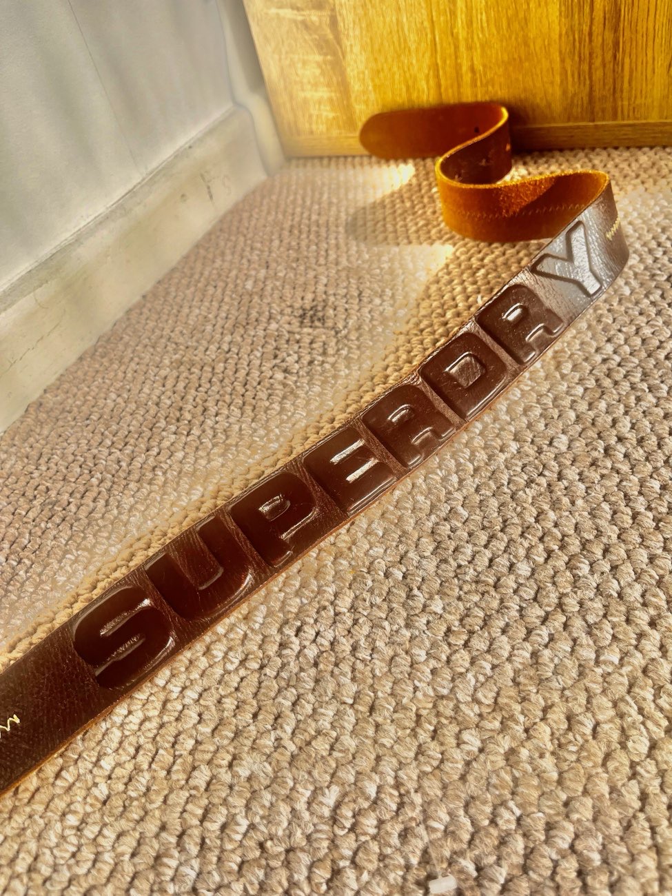 Superdry leather belt bought at Age UK Charity Shop for £1.00