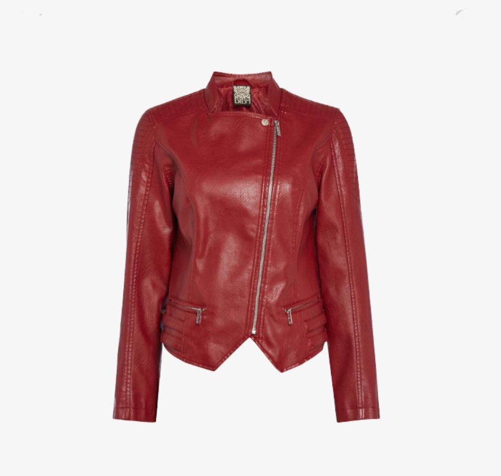 Red leather jacket (vintage) bought at Julian House for Β£15.00