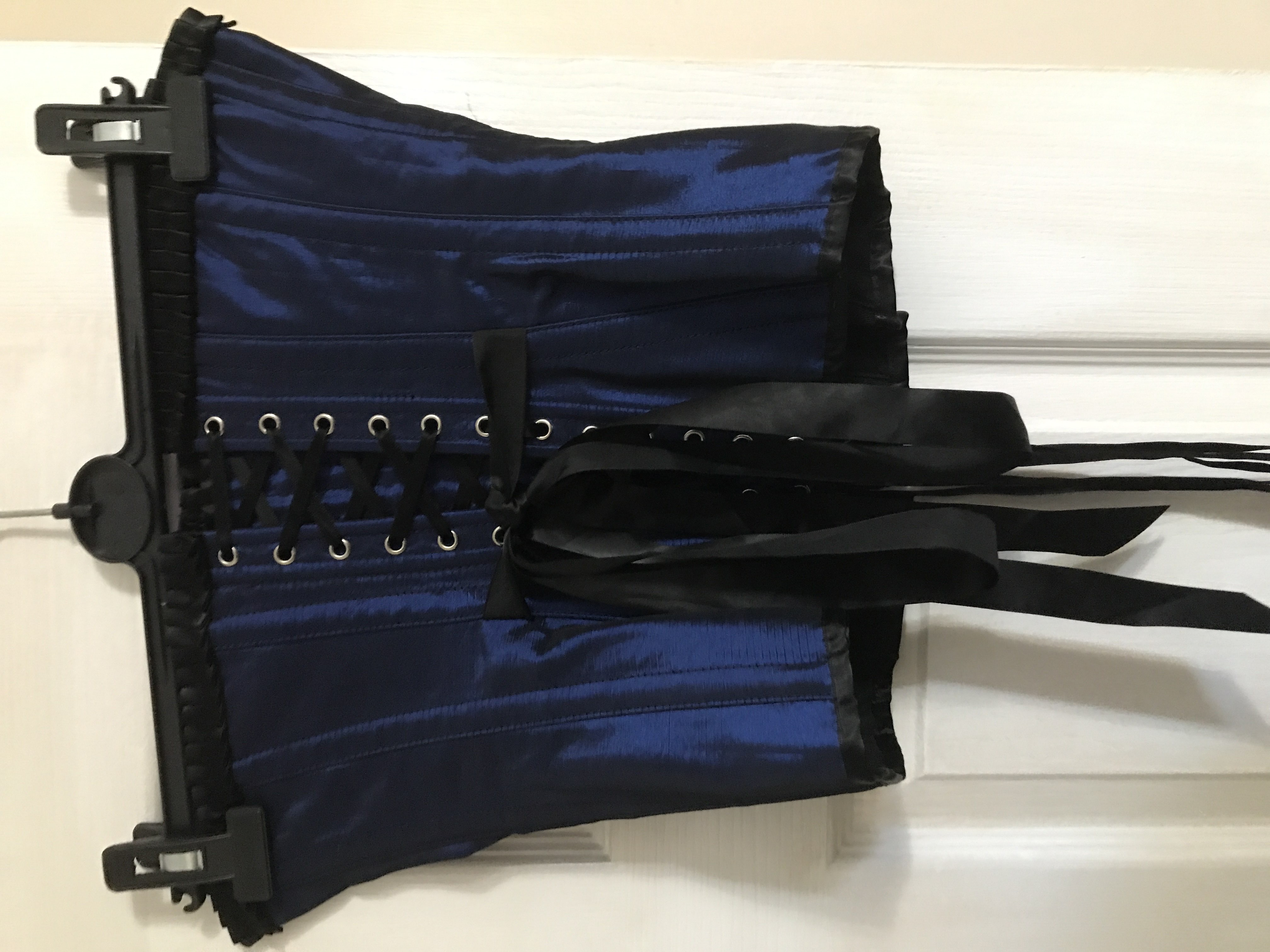 blue corset bought at PDSA for £11.00