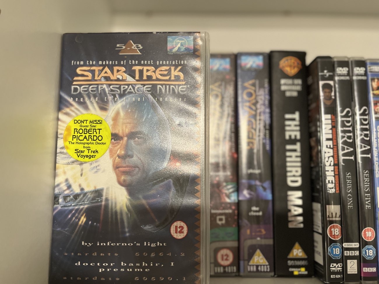 Star Trek on VHS out in the wild! bought at Midlands Air Ambulance Charity Shop