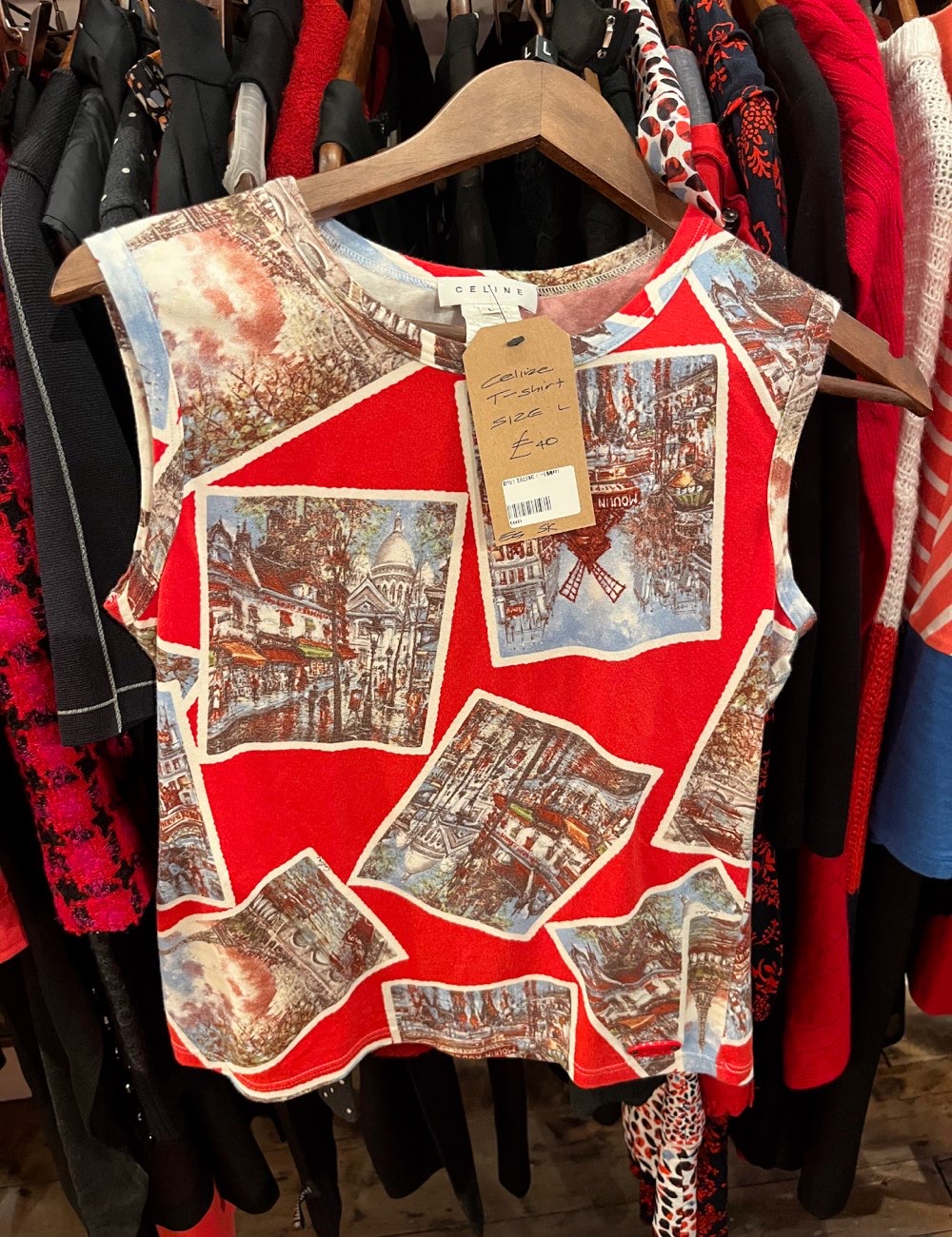 Celine tank top product bought at Mary's Living & Giving Shop for Save the Children for £40.00
