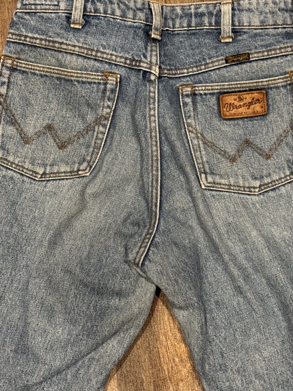 vintage 70s Wrangler Jeans (blue bell) bought at Blue Rinse Manchester and Kilo Shop for £6.00