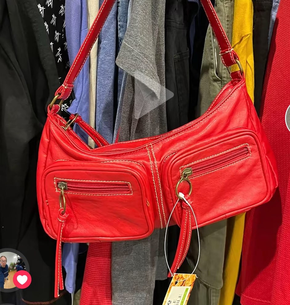 red hand bag product bought at Xcel Community and Furniture Shop for £4.00