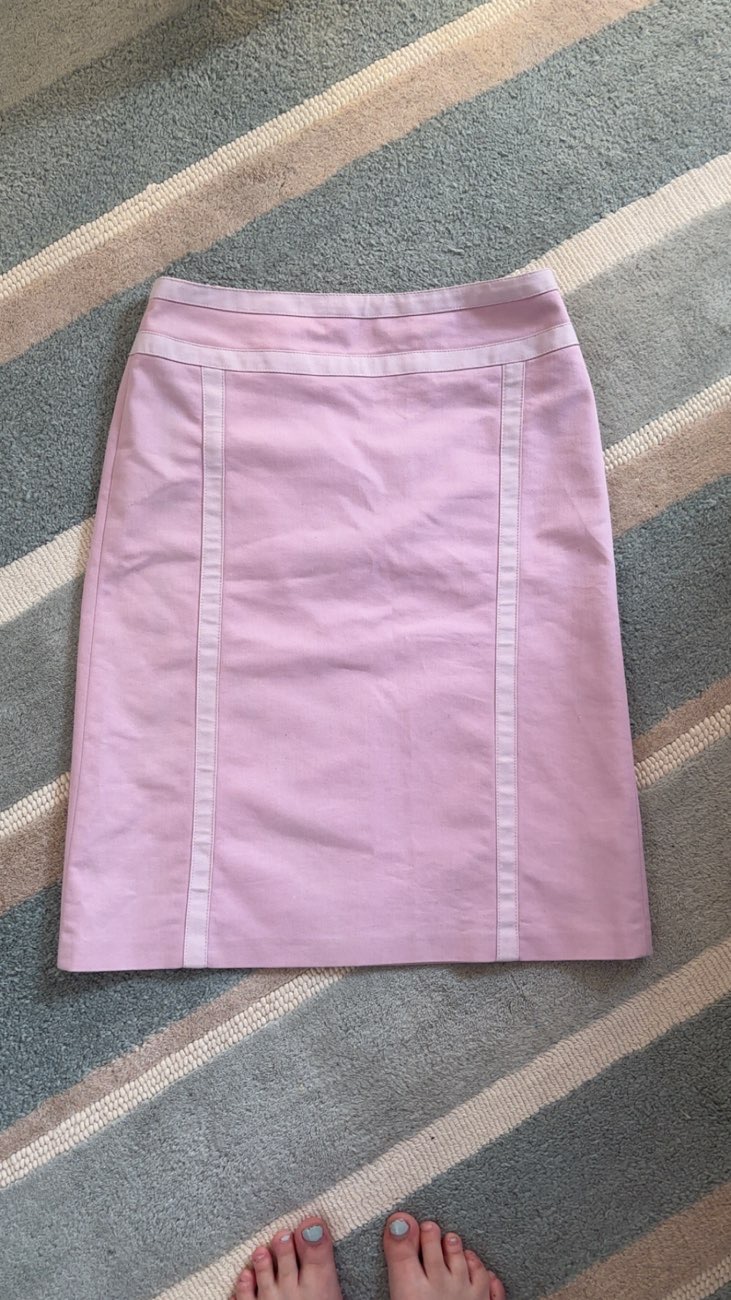 Pink midi skirt bought at Mercy in Action for £5.00
