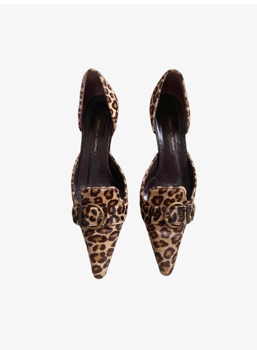 Leopard print heels bought at Dorothy House Hospice Superstore for £4.00
