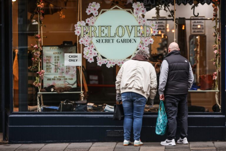 The storefront of Preloved Secret Garden, a second-hand women's clothing shop in Dundee, Scotland