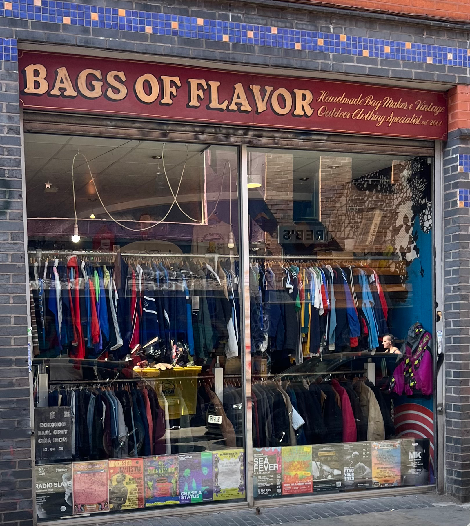 A picture of Bags of Flavor, a second hand shop selling vintage clothing in Manchester