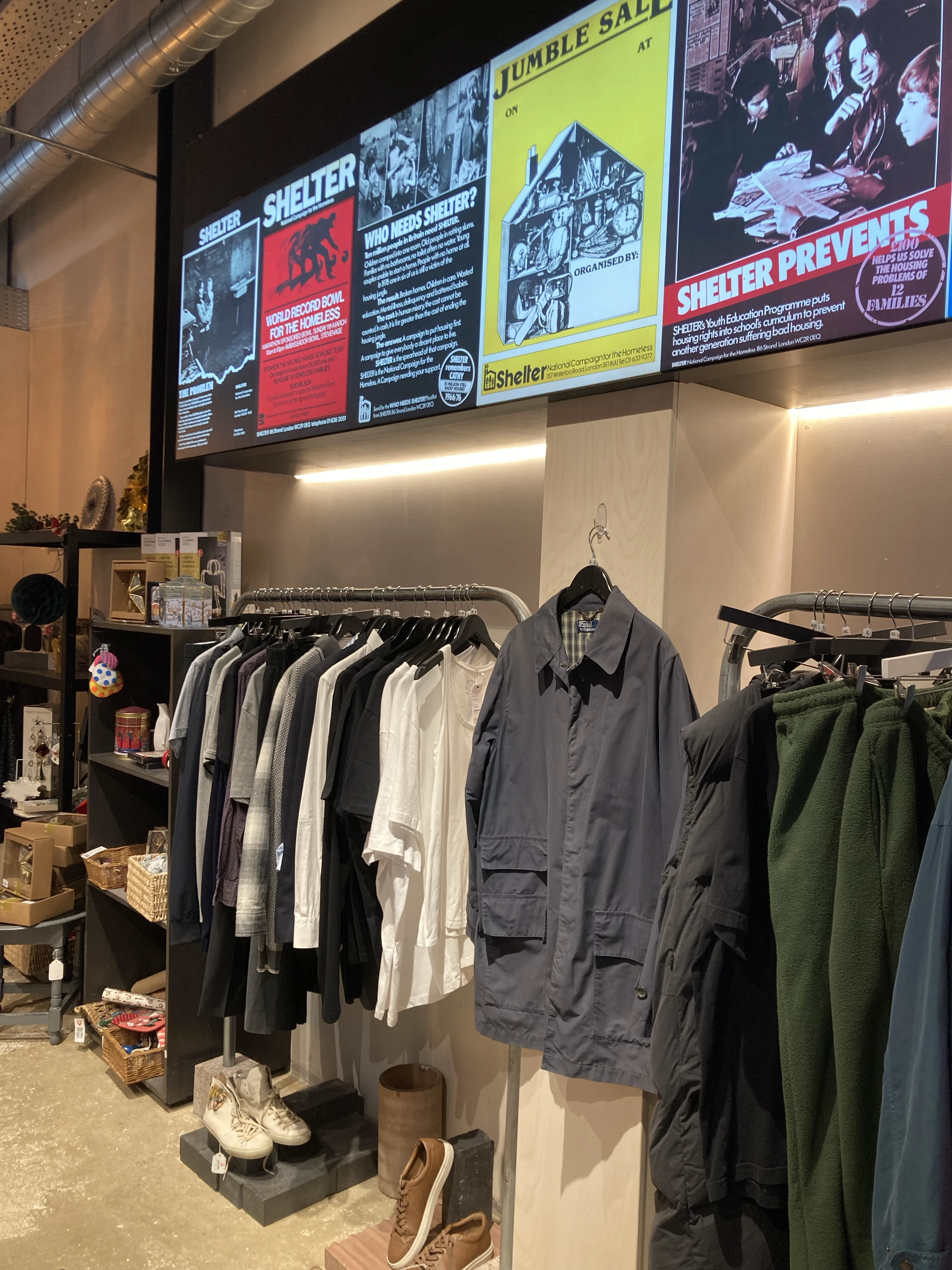 Interior of the boutique by Shelter shop in Coal Drops Yard