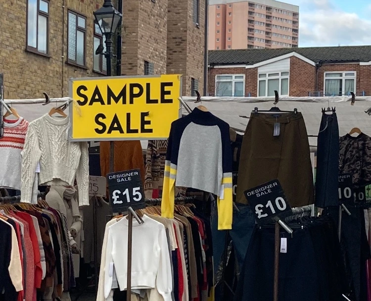 A sample sale in central london