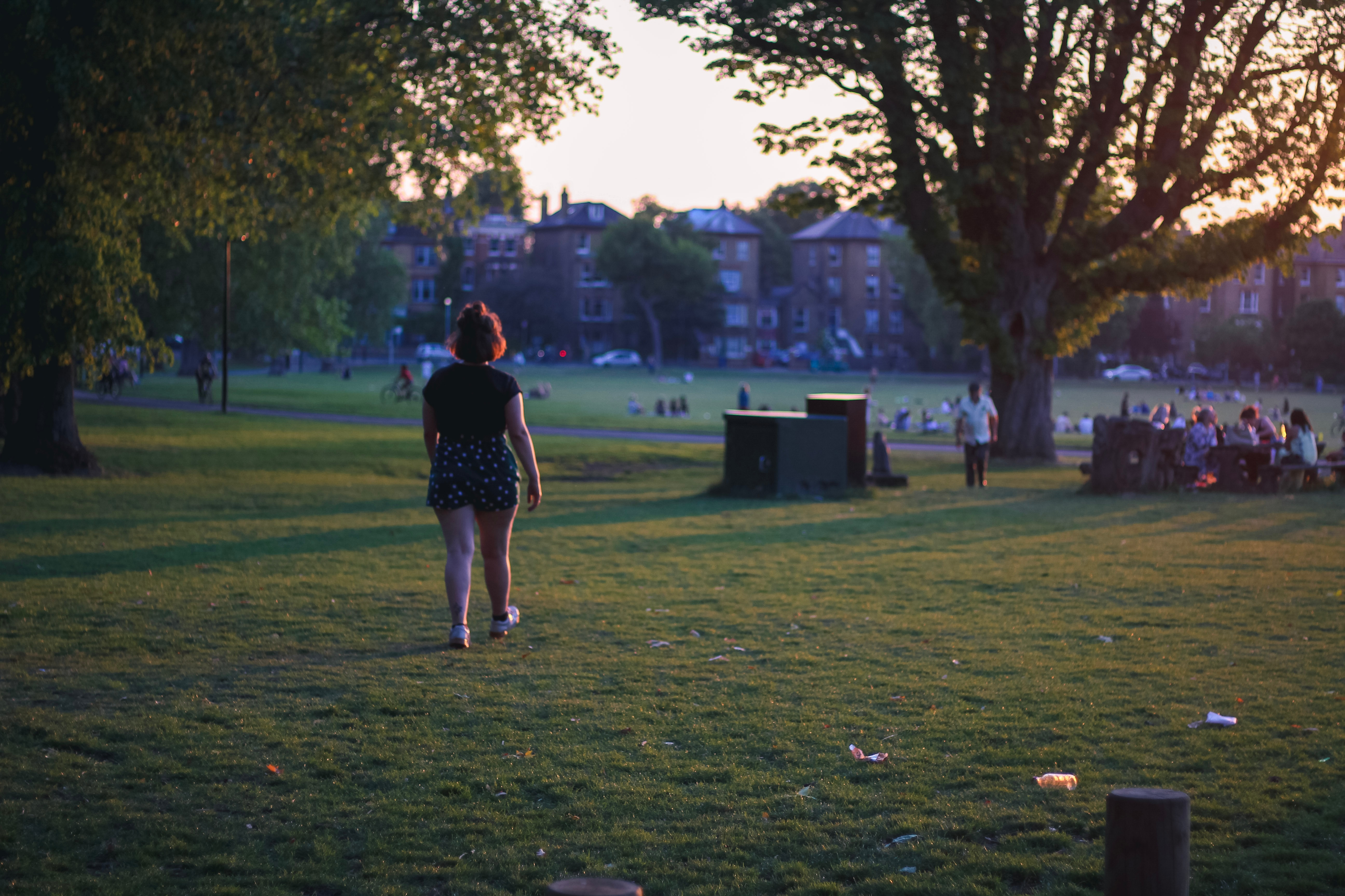 A walker in Peckham Rye Park, South London