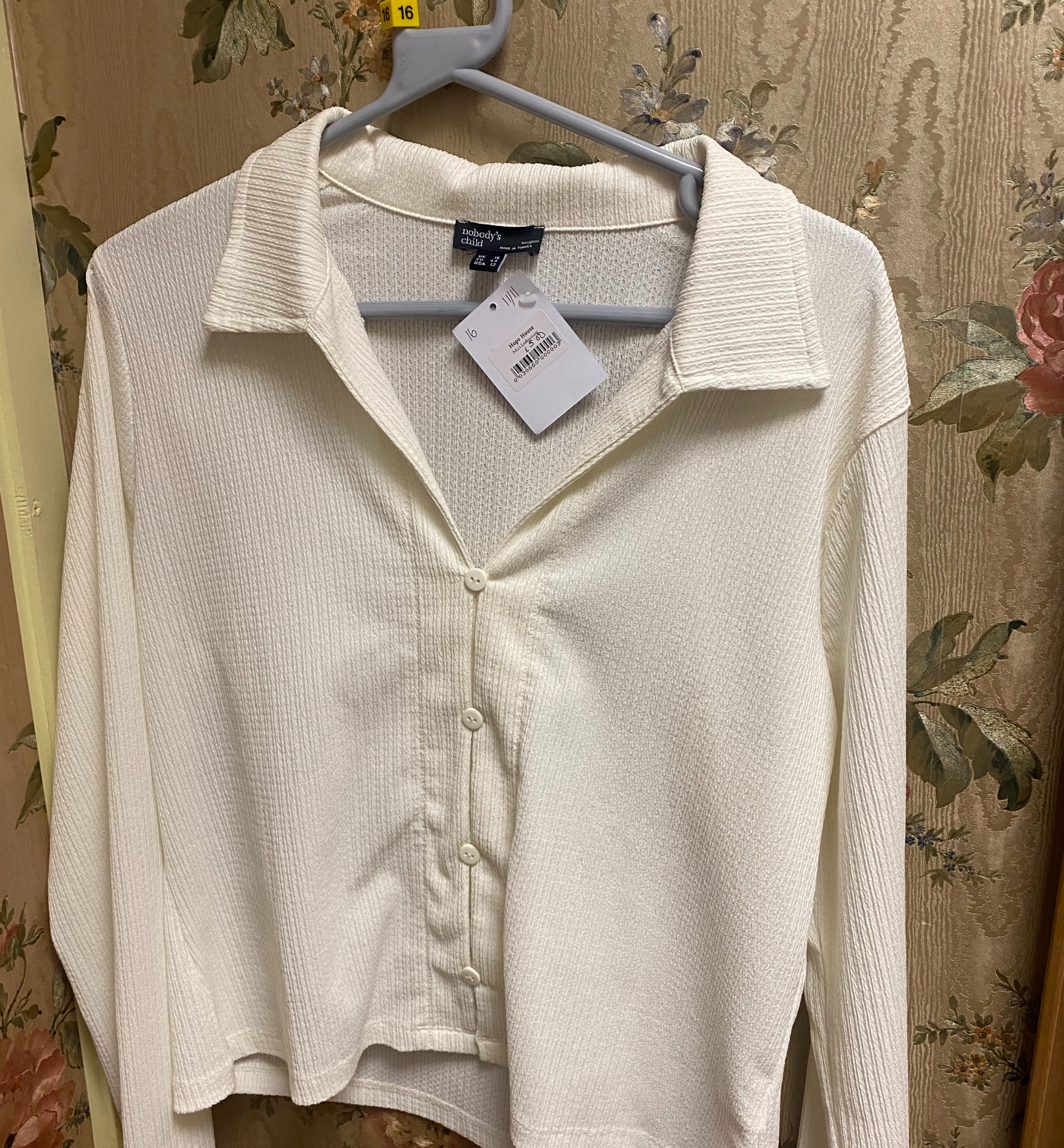Brand new Nobody's Child blouse priced at £5, found at Hope House Charity Shop in Church Stretton