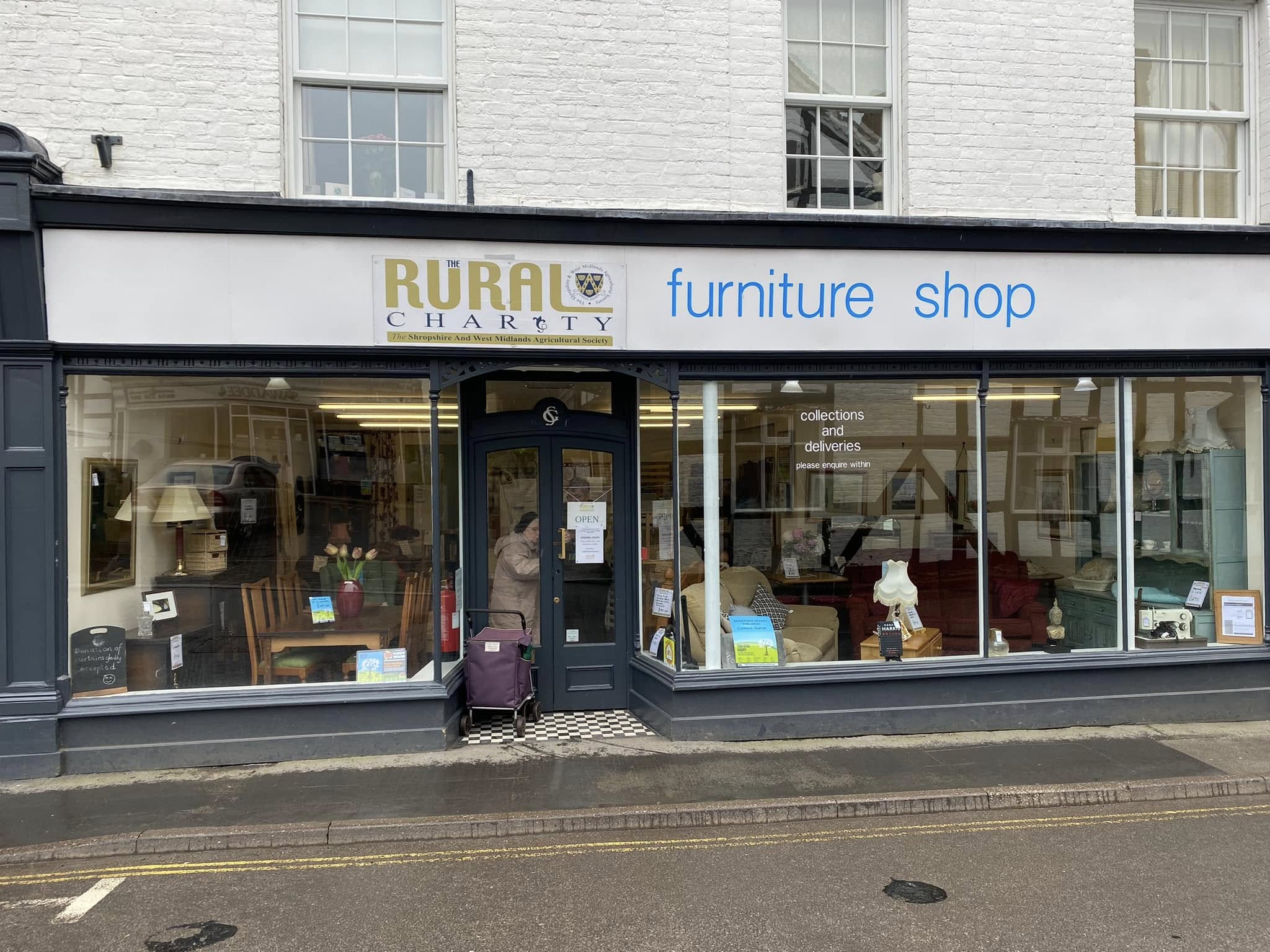 Exterior of The Rural Charity furniture shop in Church Stretton, Shropshire
